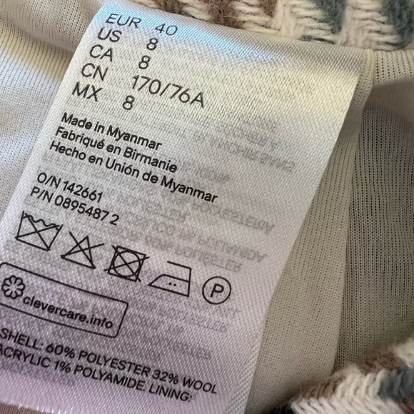 H&M 8 Preppy Plaid Wool Blend Mini Skirt Schoolgirl Clueless Costume - Picture 7 of 8